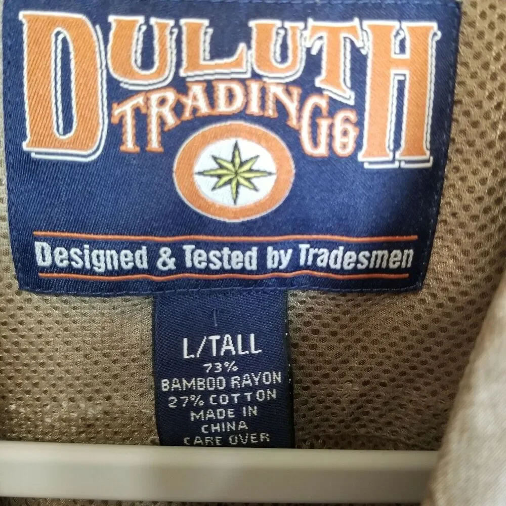 Duluth Trading Co Mens Work Shirt Size LT Utility Gorpcore Outdoor Minimalist